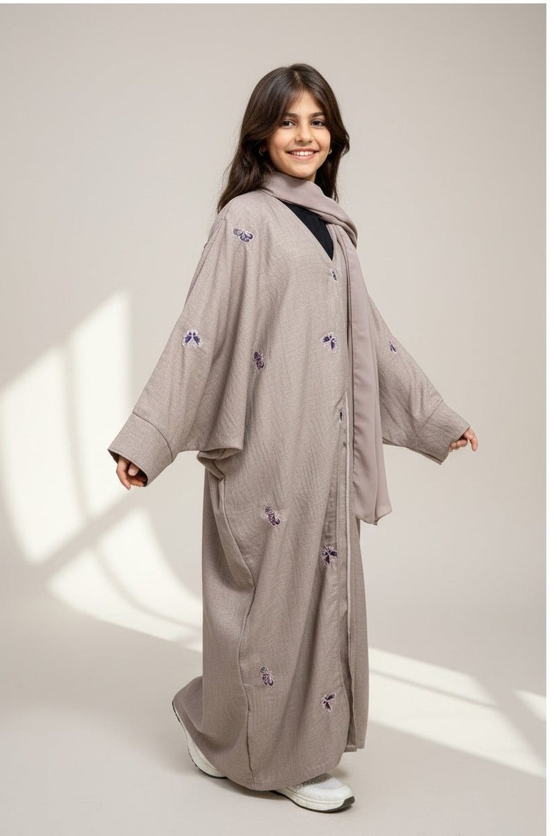 BHNS School abayas, linen bisht fabric, and teenage abayas | Teenage abaya and the teenage stage abaya | Colorful abayas for the teenage age and abayas for the teenage age | Abaya for the teenage age and small abayas | Small abayas for girls suitable for every style | Abaya for short girls and abaya for petite | Abaya for school and abayas for intermediate | Abaya for secondary and abaya for university | Elegant, luxurious, stylish, soft abayas | Al-Hiba abaya trend, Gulf bisht | Abayas for teenage girls and for teenagers suitable for school and intermediate. - Image 5